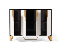 Load image into Gallery viewer, Amal Ribbed Furniture Range - Black, White & Gold