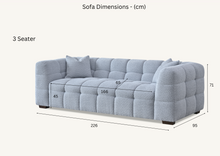 Load image into Gallery viewer, Aluxo Tribeca Sofa Range in Oatmeal Boucle Fabric