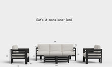 Load image into Gallery viewer, ALUXO® Andros Outdoor Lounge Set - Onyx - 5 Seater