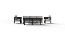 Load image into Gallery viewer, ALUXO® Andros Outdoor Lounge Set - Onyx - 5 Seater
