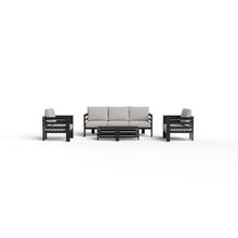 Load image into Gallery viewer, ALUXO® Andros Outdoor Lounge Set - Onyx - 5 Seater