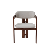 Load image into Gallery viewer, ALUXO® Clara Walnut Dining Chair in Oatmeal Bouclé - Box of 2