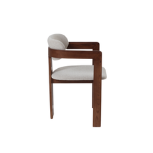 Load image into Gallery viewer, ALUXO® Clara Walnut Dining Chair in Oatmeal Bouclé - Box of 2