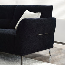 Load image into Gallery viewer, Aluxo Albany Sofa Range in Black Lux Boucle Fabric