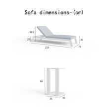 Load image into Gallery viewer, ALUXO® Dasia Outdoor Sun Lounger - White