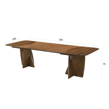 Load image into Gallery viewer, ALUXO® Dino Walnut Dining Table