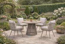 Load image into Gallery viewer, Cove Outdoor Dining Set - Natural - 4 Seater