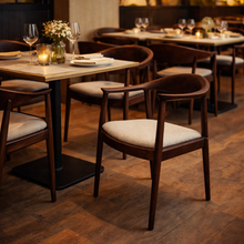 Load image into Gallery viewer, ALUXO® Fern Walnut Dining Chair – in Oatmeal Bouclé - Box of 2