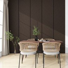 Load image into Gallery viewer, Wood Veneer Acoustic DIAGONAL SLAT Wall Panels - 300cm x 60cm (2 pack)