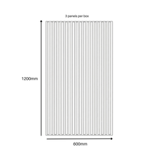 Load image into Gallery viewer, Wood Veneer Acoustic HALF WALL STANDARD SLAT Wall Panels - 3-sided - 120cm x 60cm (3 pack)