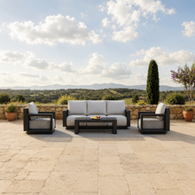 Load image into Gallery viewer, ALUXO® Ikos Outdoor Lounge Set - Onyx - 5 Seater