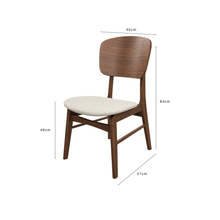 Load image into Gallery viewer, ALUXO® Kingswood Walnut Dining Chair