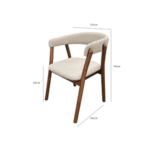 Load image into Gallery viewer, ALUXO® Linus Walnut Dining Chair