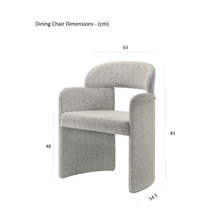 Load image into Gallery viewer, ALUXO® Madrid Boucle Dining Chair