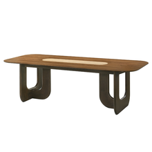 Load image into Gallery viewer, ALUXO® Madrid Walnut Dining Table