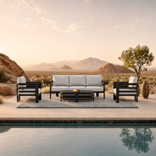 Load image into Gallery viewer, ALUXO® Andros Outdoor Lounge Set - Onyx - 5 Seater