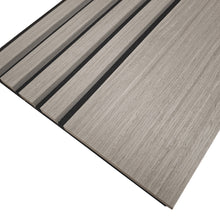 Load image into Gallery viewer, Multi Width Acoustic Wood Veneer Wall Panels - 3-sided - 240cm x 30cm (2 pack)