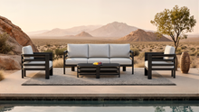 Load image into Gallery viewer, ALUXO® Andros Outdoor Lounge Set - Onyx - 5 Seater