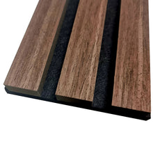 Load image into Gallery viewer, *Single Faced Acoustic STANDARD SLAT Wall Panels - 1 sided Wood Veneer - 240cm x 60cm (2 pcs)