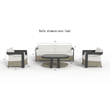 Load image into Gallery viewer, ALUXO® Selene Outdoor Lounge Set - Wicker - 5 Seater