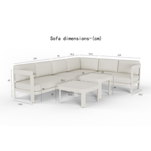 Load image into Gallery viewer, ALUXO® Sofia Outdoor Range - 8 Seater Corner Lounge Set