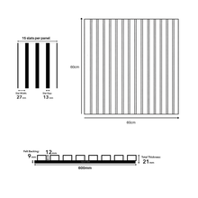 Load image into Gallery viewer, Neutral Collection - Acoustic Wall Panels - Oak on Grey Felt - Square/Straight- 60cm x 60cm (6 pack)