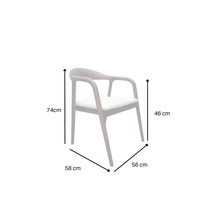 Load image into Gallery viewer, ALUXO® Tess Walnut Dining Chair in Oatmeal Bouclé - Box of 2