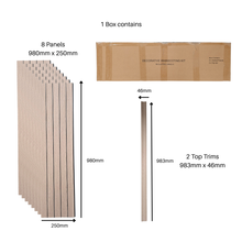 Load image into Gallery viewer, Wainscoting Wall Panel Kit - Slat - 1966mm × 1019mm (Half Wall)