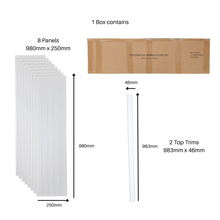 Load image into Gallery viewer, Wainscoting Wall Panel Kit - Slat - 1966mm × 1019mm (Half Wall)
