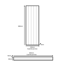 Load image into Gallery viewer, Wainscoting Wall Panel Kit - Slat - 1966mm × 1019mm (Half Wall)