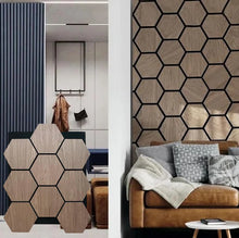 Load image into Gallery viewer, **PROMO** Hexagon Wood Acoustic Wall Panels