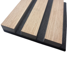Load image into Gallery viewer, *Single Faced Acoustic STANDARD SLAT Wall Panels - 1 sided Wood Veneer - 240cm x 60cm (2 pcs)