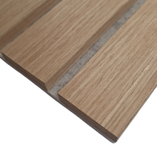 Load image into Gallery viewer, Wood Veneer Acoustic WIDE SLAT Wall Panels - 3-sided - 240cm x 30cm (2 pack)