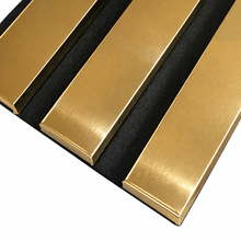 Load image into Gallery viewer, Premium Acoustic Coloured STANDARD SLAT Wall Panels - 3 sided - 240cm x 32cm (2 pack)