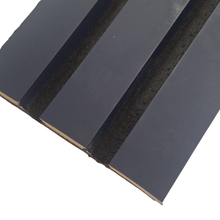 Load image into Gallery viewer, Premium Acoustic Coloured STANDARD SLAT Wall Panels - 3 sided - 240cm x 32cm (2 pack)