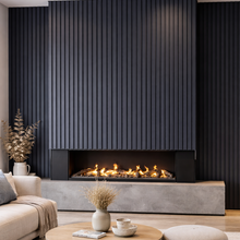 Load image into Gallery viewer, Premium Acoustic Coloured WIDE SLAT Wall Panels - 3 sided -240cm x 30cm (2 pack)