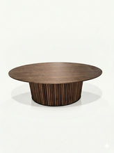 Load image into Gallery viewer, Rowen Walnut Coffee Table - Ribbed Pedestal