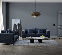 Load image into Gallery viewer, Aluxo Lenox Sofa Range in Aegean Blue Velvet