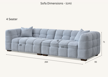 Load image into Gallery viewer, Aluxo Tribeca Sofa Range in Pearl Boucle Fabric