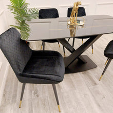 Load image into Gallery viewer, **PROMO** Apollo 1.6 Black Dining Table with Black Sintered Stone