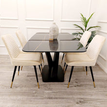 Load image into Gallery viewer, **PROMO** Apollo 1.6 Black Dining Table with Black Sintered Stone