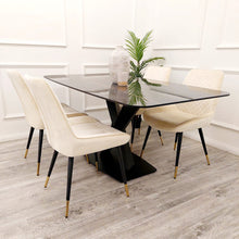 Load image into Gallery viewer, **PROMO** Apollo 1.6 Black Dining Table with Black Sintered Stone