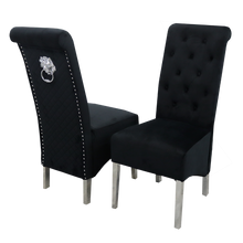 Load image into Gallery viewer, Emma Dining Chair in Black Velvet