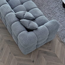 Load image into Gallery viewer, Aluxo Tribeca Corner Group in Iron Boucle Fabric