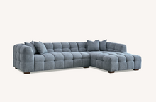 Load image into Gallery viewer, Aluxo Tribeca Corner Group in Iron Boucle Fabric