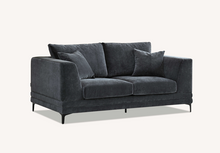Load image into Gallery viewer, Aluxo Lenox Sofa Range in Steel Velvet