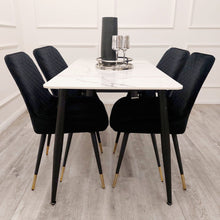 Load image into Gallery viewer, Titus 1.4 Black Dining Table with Sintered Stone Top