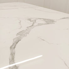 Load image into Gallery viewer, Valeo Gold 1.8 Dining Table with Polar White Sintered Stone Top