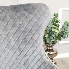 Load image into Gallery viewer, Chelsea Dining chair in Grey with Lion Knocker