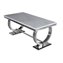Load image into Gallery viewer, Arriana Dining Table with Ivory smoke Top